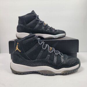 Air Jordan 11 Retro Premium HC Girl's Black Sneakers 852625-030 US Size 7.5Y